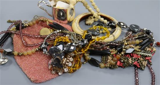 A group of assorted costume jewellery etc.